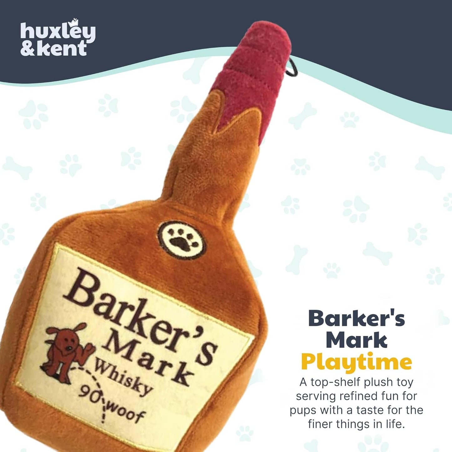 Funny Dog Toy W/Squeaker – Power Plush Squeaky Dog Toys for Small, Medium & Large Dogs – Soft Stuffed Animal for Indoor Play & Fetch - Barker'S Mark, Large